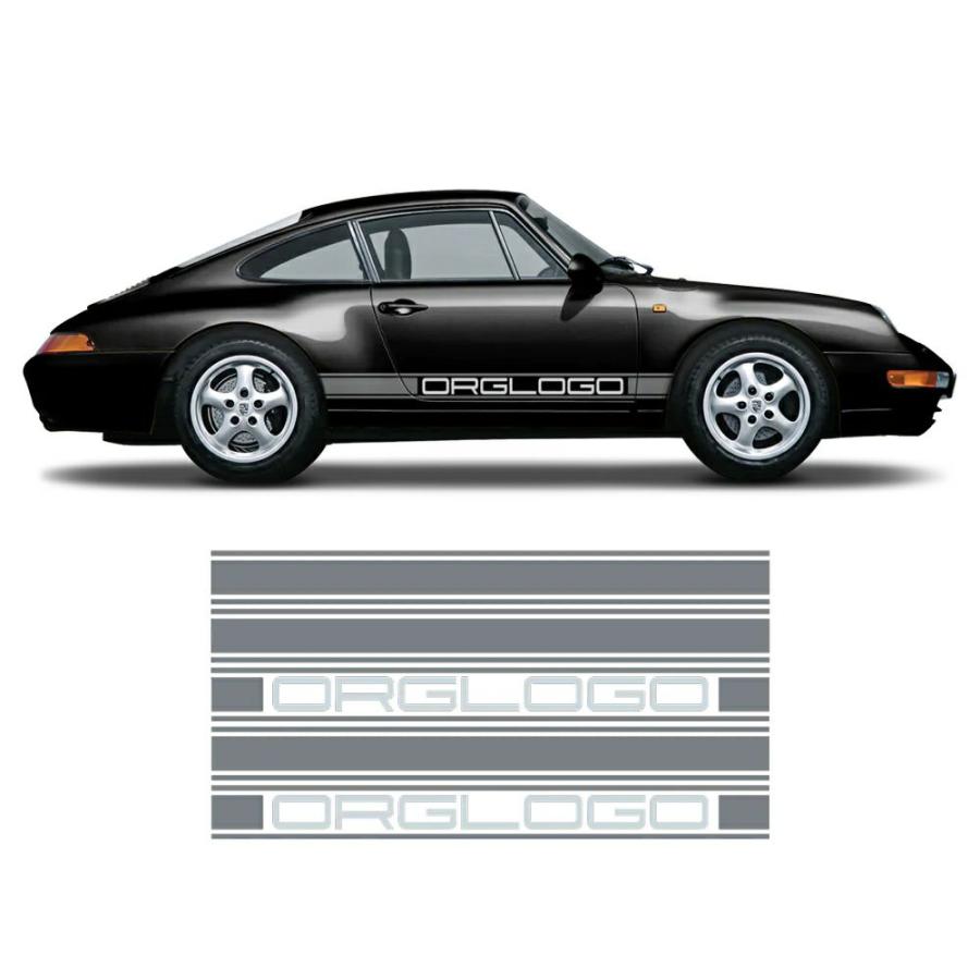 ポルシェ 911 カスタマイズ オリジナル 太文字テキスト サイドデカール 