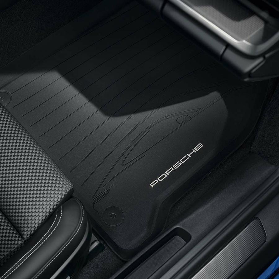 ポルシェ純正】ポルシェ 992 フロアマットセット(ブラック・左ハンドル
