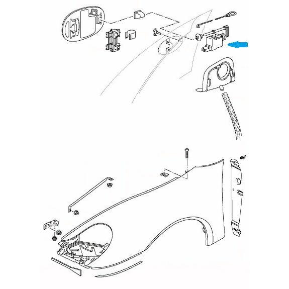ポルシェ純正】ポルシェ 997(911)／987ケイマン等 フューエルドア