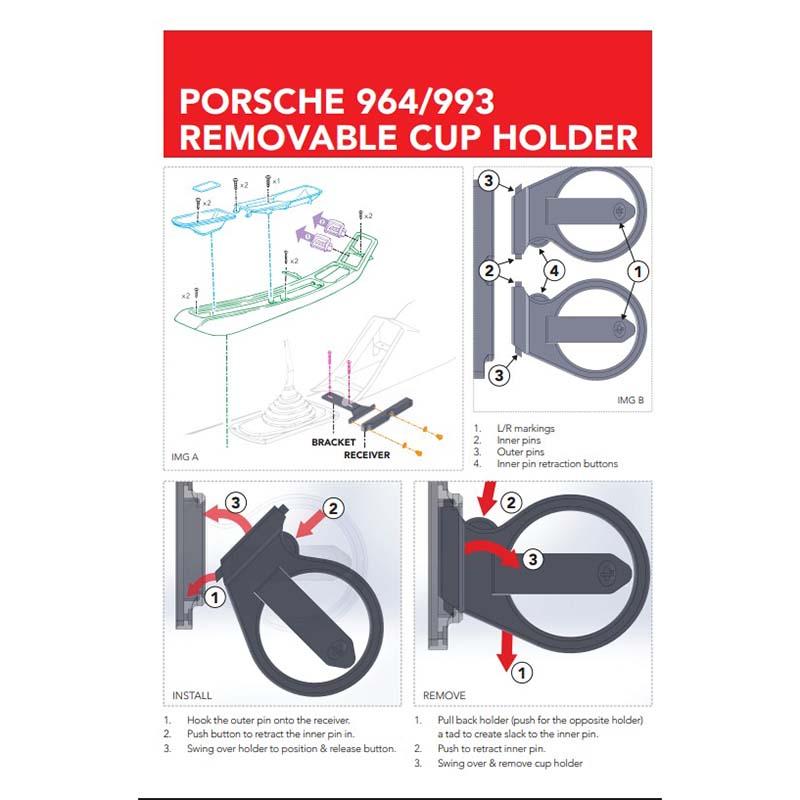 ポルシェ 964／993用ダブルカップホルダー ドリンクホルダーキット