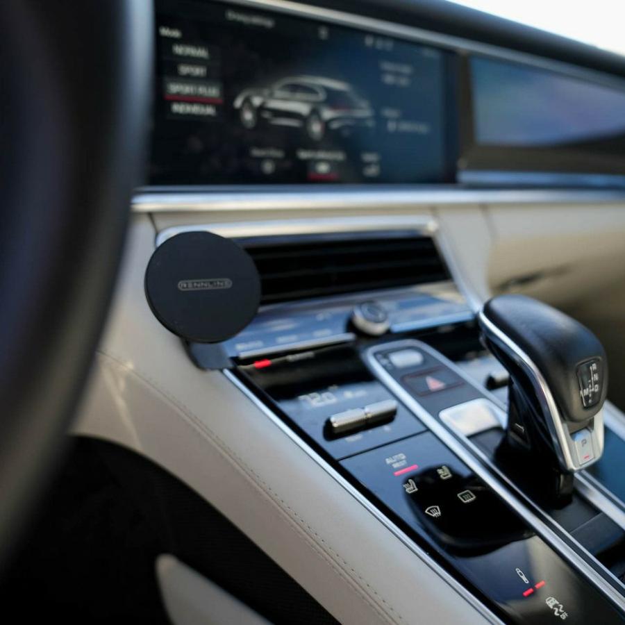 空冷ポルシェスマホホルダー ポルシェ 971パナメーラ専用 マグネット・スマホホルダー【Rennline