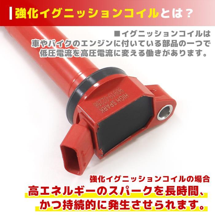 高出力 ハイパワー メーカー保証付き トヨタ クラウン GRS180 強化イグニッションコイル 1本 純正同等品 90919-02256｜autopartssunrise｜02