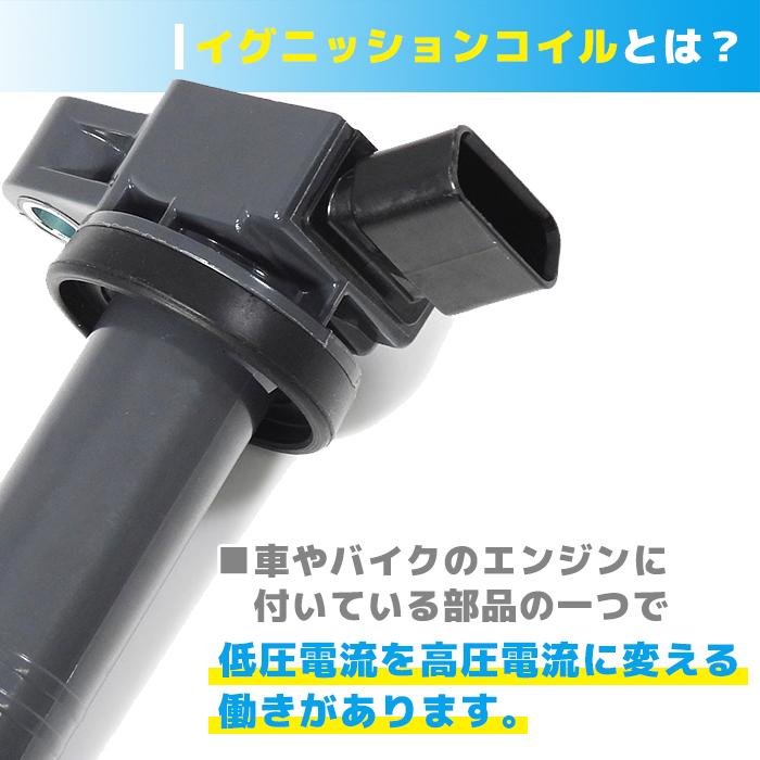 安心の6ヶ月保証 トヨタ ウィッシュ ZGE25G イグニッションコイル  純正同等品 1本 90919-02258 90919-02252 互換品 スパークプラグ｜autopartssunrise｜03