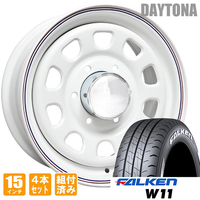200系ハイエースに使用 15インチ デイトナ ホワイトレター DAYTONA（デイトナ） 15インチ ホワイト レッド＆ブルー ライン