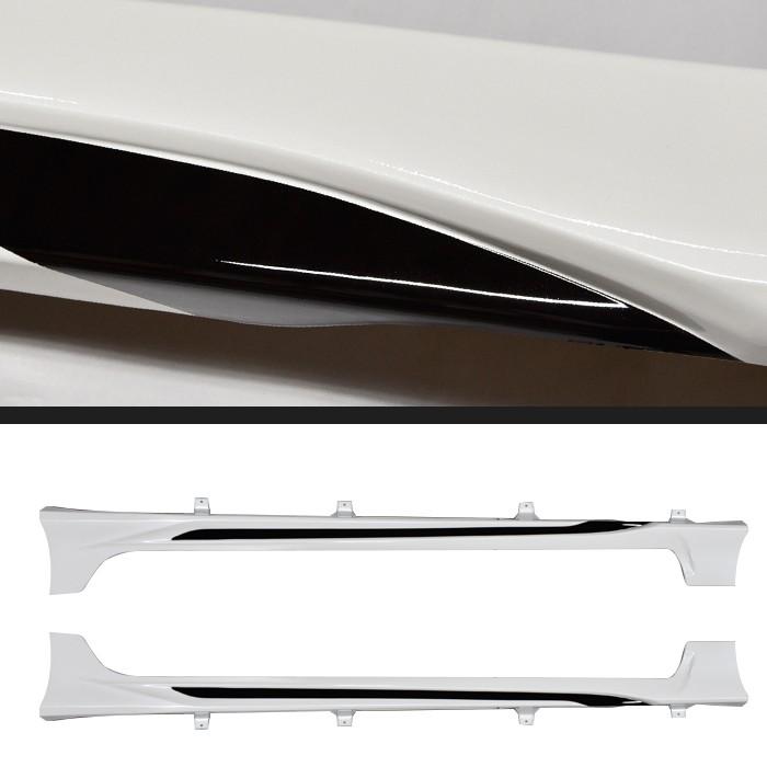 プリウス 50 モデリスタ 左 右 サイド ステップ スカート 白 前期 後期 プリウス 50 モデリスタ 左 右 サイド ステップ スカート 白