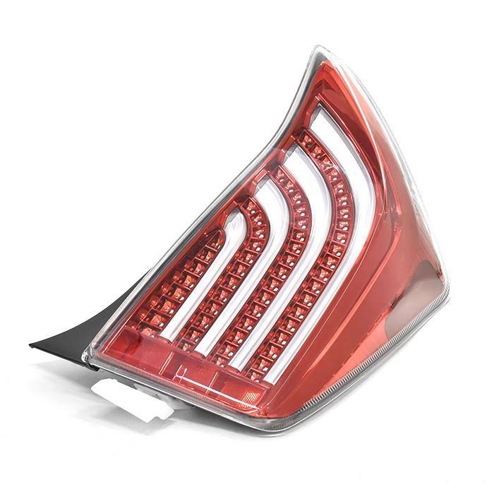 1年保証付き ZVW30 プリウス LED ビーム テール ランプ クリア レッド