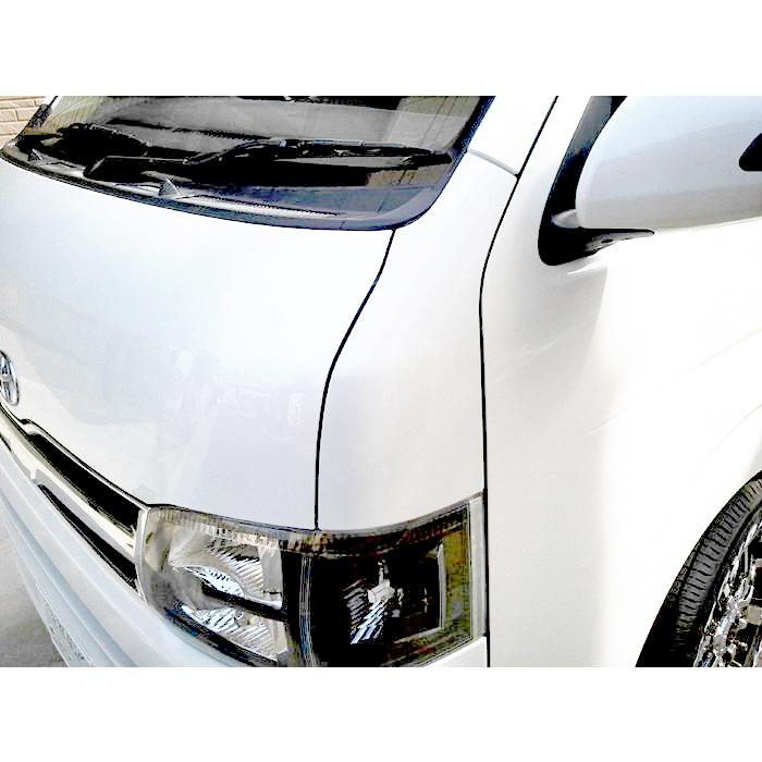 トヨタ 200系 ハイエース コーナーパネル 国内塗装 ガッツミラーレス フェンダーミラー 左側 塗装品 ブラック パール ホワイト グレー シルバー
