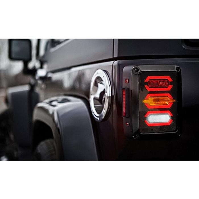 JEEP JK ラングラー フルLED ファイバー テールランプ : オートパーツ