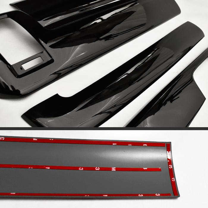 トヨタ ハイエース 200系 4型 5型 6型 7型 DX 標準 ピアノ ブラック 3D インテリア パネル 15P セット レイブン 黒 インパネ｜autopartssunrise｜02