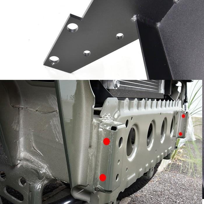 JB64 JB74 ジムニー スチール フロント バンパー スキッド 付き
