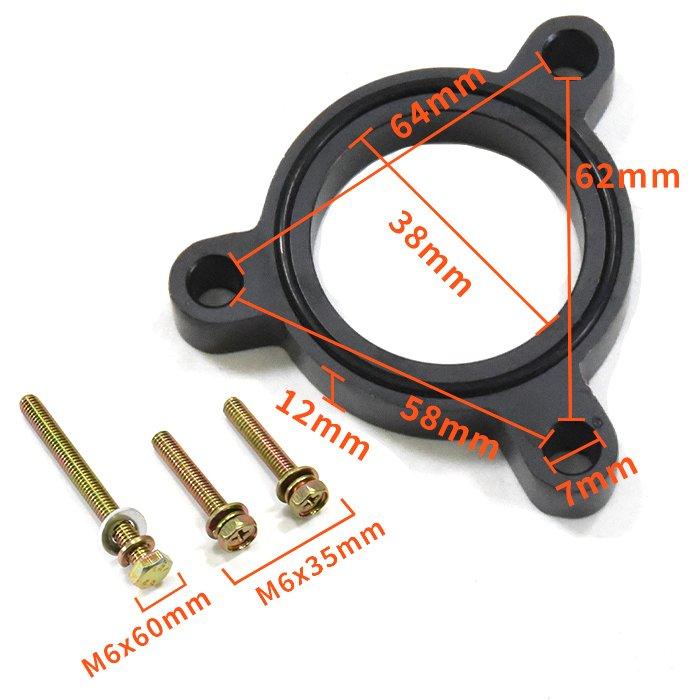 スズキ JB64W ジムニー R06A エンジン スロットル スペーサー セット 3点固定 Oリング スロットルボディスペーサー スチール製｜autopartssunrise｜03