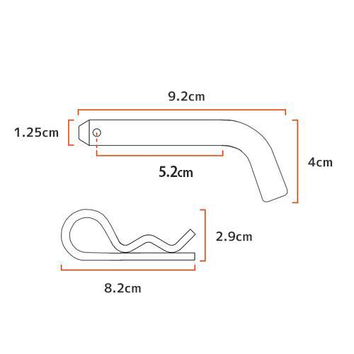 ヒッチピン トレーラーヒッチ/ヒッチメンバー用 1.25インチ角用 ブラック｜autoproz-usa｜03