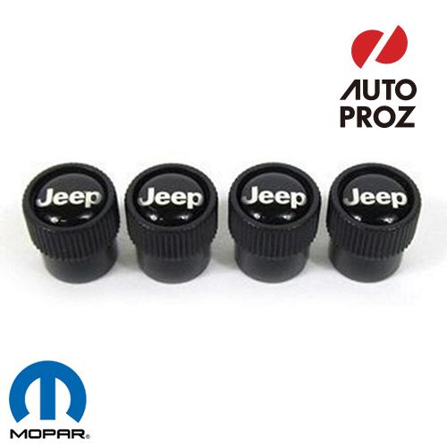 USジープ/MOPAR 純正品 JEEP JK / JLラングラー / コンパス 2007年式以降現行 JEEP ロゴ入り バルブキャップ 4個｜autoproz-usa