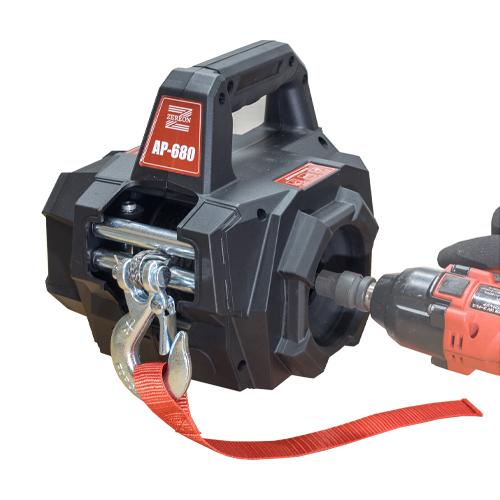 ZEREON ゼリオン ドリルウィンチ けん引能力 680kg 合成ロープ 長さ 12m 直径5mm ポータブル牽引 手持ち 日本語取扱説明書付 の商品画像