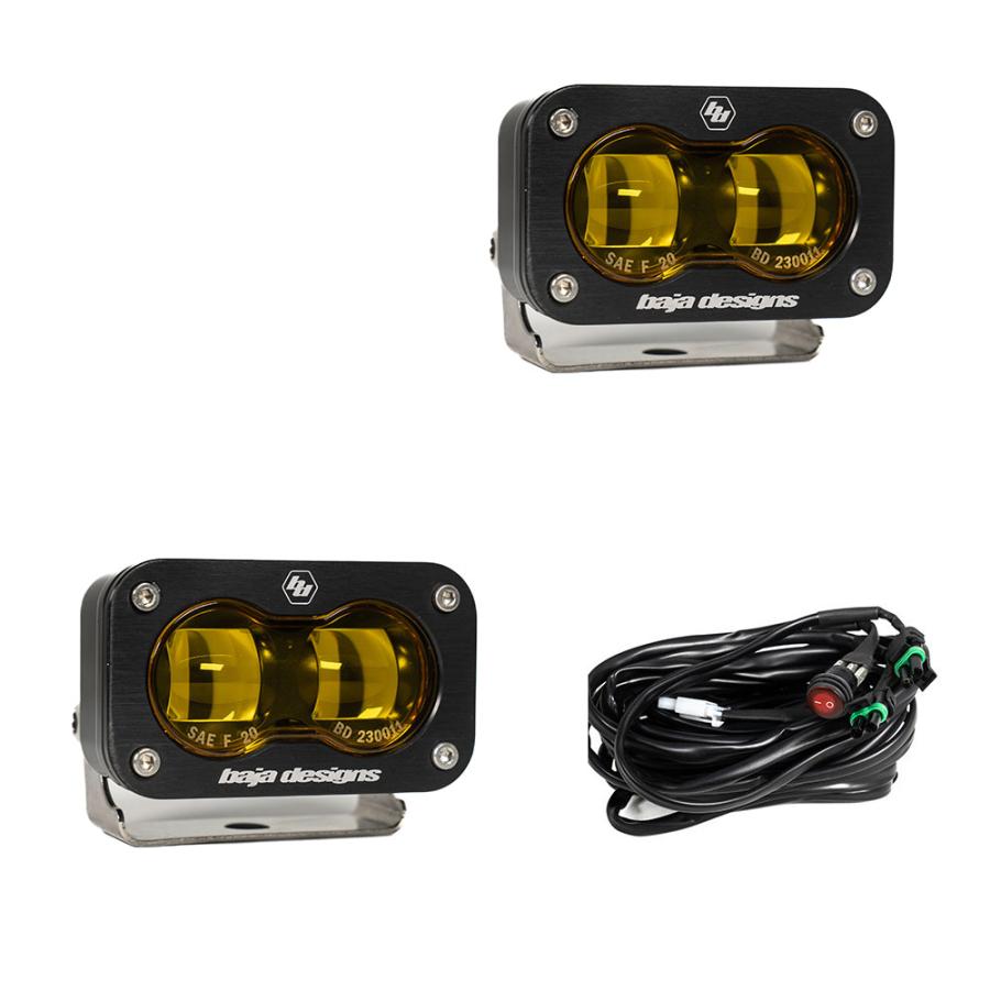 baja designs S2 SAE アンバー　セット S2 SAE 補助ライト アンバー LEDライト スポット BajaDesigns バハ