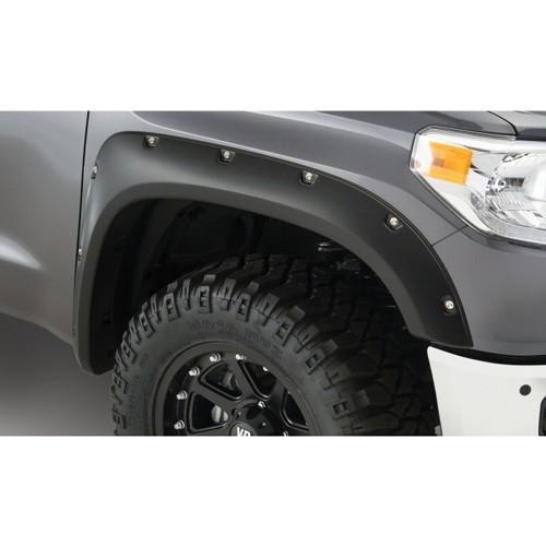 Bushwacker 正規品 トヨタ タンドラ 2014-2021年 ポケットスタイル フェンダーフレア/オーバーフェンダー フロントリア マットブラック