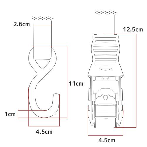 AUTOPROZ オリジナル ラチェットストラップ 迷彩柄 2組 2セット 長さ約