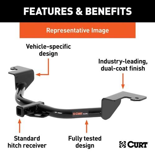 CURT 正規品 スバル フォレスター SK型 2018年式以降現行 ヒッチメンバー 1.25インチ角 ボールマウント付き メーカー保証付｜autoproz-usa｜03