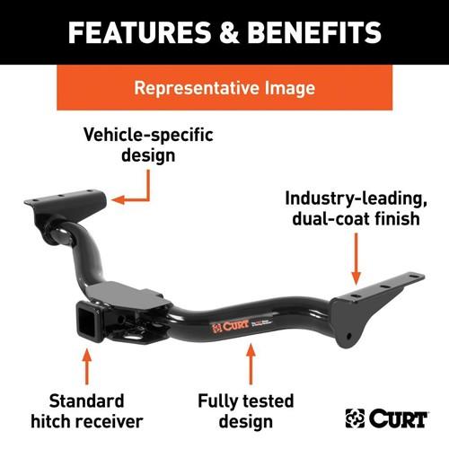 CURT 正規品 キャデラック XT4 2019年以降現行 ヒッチメンバー 2インチ角 メーカー保証付 【レビューでヒッチピンプレゼント】の画像