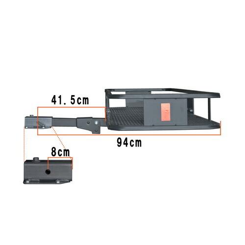 ヒッチキャリア ヒッチカーゴ CURT 正規品 18151 折りたたみ可 2インチ/50.8mm角用 【レビューでカーゴネットプレゼント】の画像