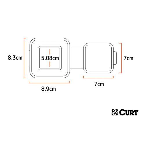 CURT（カート） 正規品 ヒッチカバー/ヒッチキャップ 2インチ角 ラバー