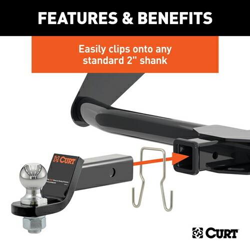 CURT（カート） トレーラーセーフティ チェーンホルダーブラケット 2