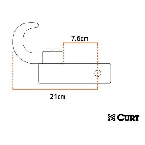 CURT 正規品 2インチ角 ヒッチメンバー用 トゥフックマウント メーカー保証付 【レビューでヒッチピンプレゼント】の画像