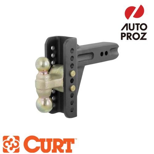 CURT 正規品 トレーラーヒッチ用 アジャスタブルチャンネルマウント 2.5インチ角 デュアルボール付 最大5.25インチライズ 6インチドロップ メーカー保証付