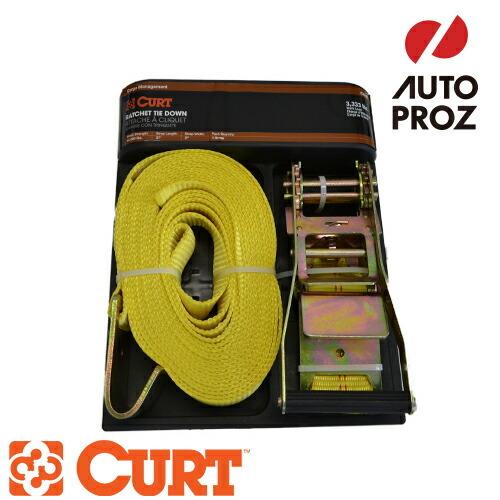 CURT（カート） ラチェットタイダウン 8.2メートル 1本 イエロー