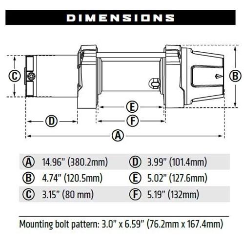 WARN 正規品 VRX 45-Sシリーズ 12V DC パワースポーツ用 電動 WARN 正規品 VRX 45-Sシリーズ 12V DC パワースポーツ用 電動