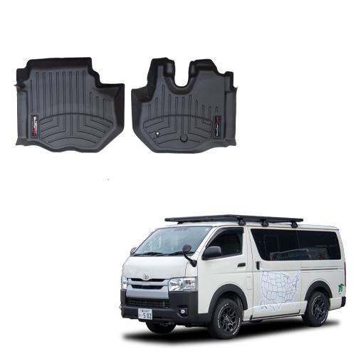 フロアマット トヨタ ハイエース H200系 2004年以降現行 1列目 フロア