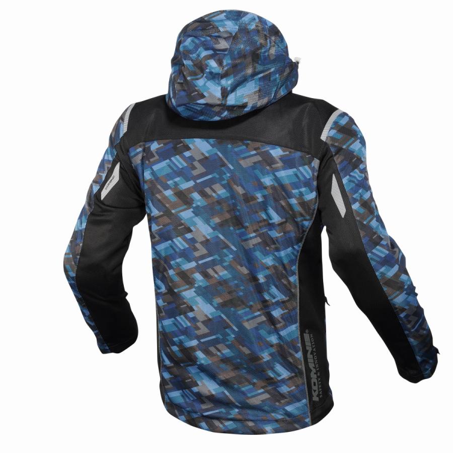 コミネ（Komine） JK-135 プロテクトフルメッシュパーカ Plaid Navy XL