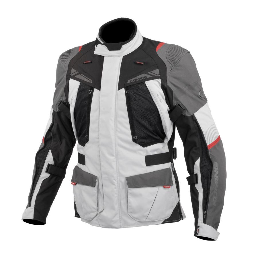 コミネ(KOMINE)フルイヤーアドベンチャージャケット LIGHT GREY/BLACK Lサイズ JK-609 オールシーズン liner