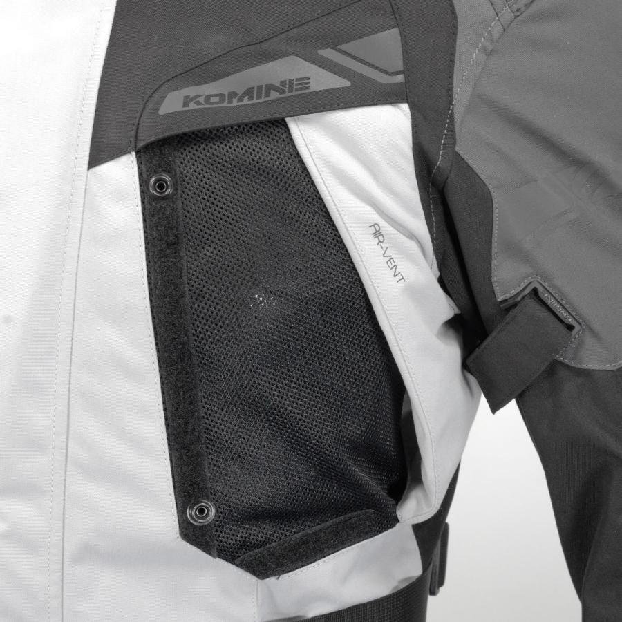 コミネ(KOMINE)フルイヤーアドベンチャージャケット LIGHT GREY/BLACK Lサイズ JK-609 オールシーズン liner
