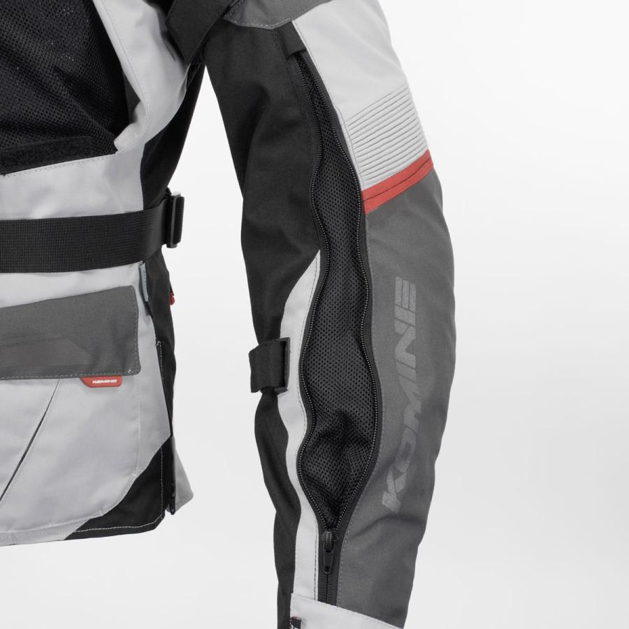 コミネ(KOMINE)フルイヤーアドベンチャージャケット LIGHT GREY/BLACK Lサイズ JK-609 オールシーズン liner