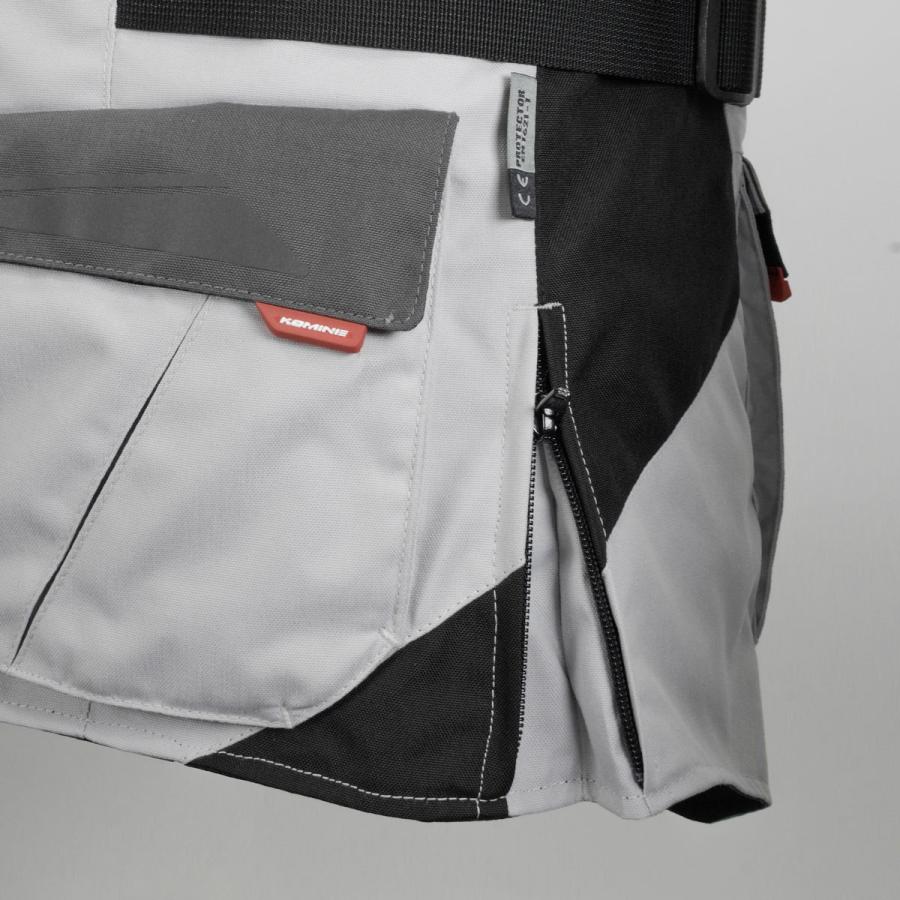 コミネ(KOMINE)フルイヤーアドベンチャージャケット LIGHT GREY/BLACK Lサイズ JK-609 オールシーズン liner
