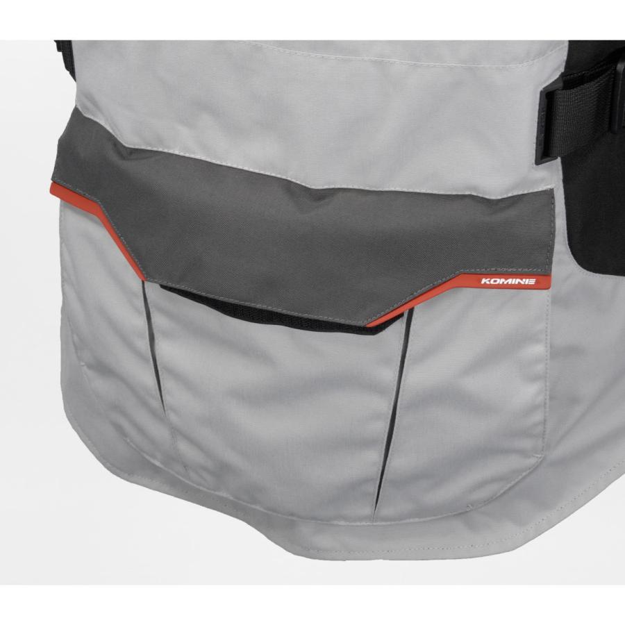 コミネ(KOMINE)フルイヤーアドベンチャージャケット LIGHT GREY/BLACK Lサイズ JK-609 オールシーズン liner