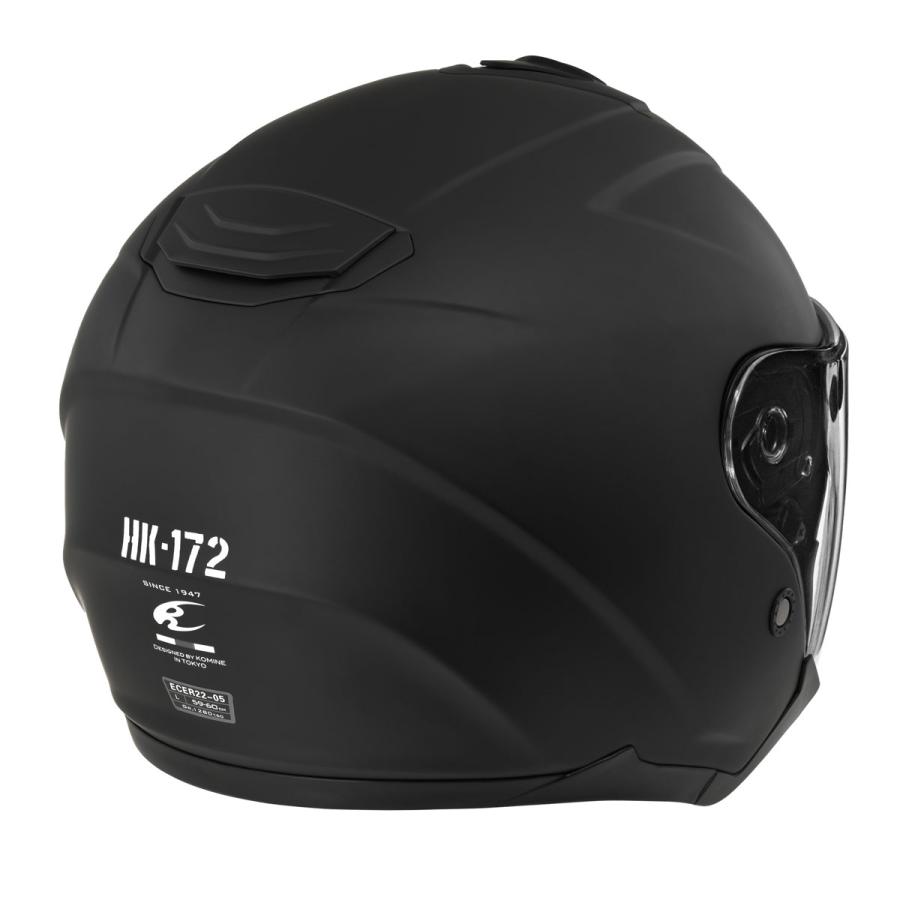 Komine ジェットヘルメット マットブラック コミネ（Komine） HK-172 FL コンポジット FRP ジェットヘルメット