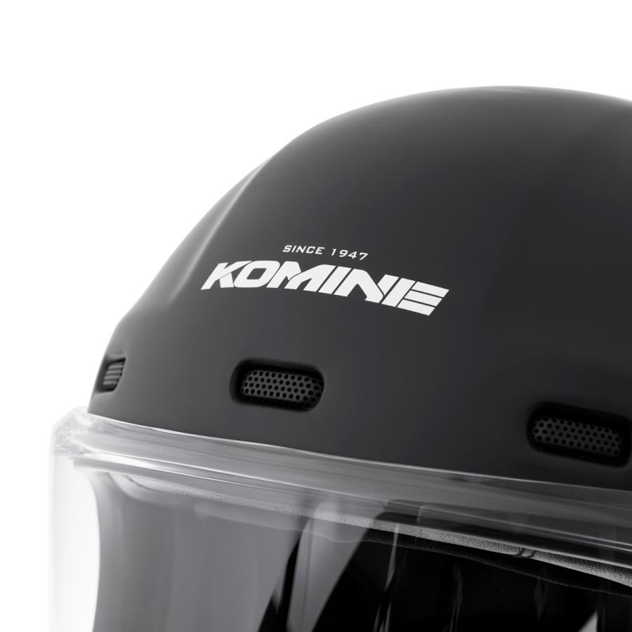 コミネ（Komine） HK-190 ネオレトロフルフェイスヘルメット Mat Black
