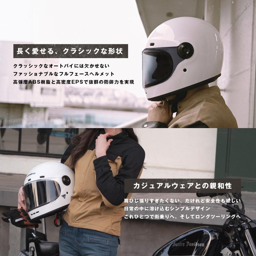 コミネ(KOMINE) HK-190 ネオレトロフルフェイスヘルメット Basalt Grey Mサイズ｜autorimessa-com｜04