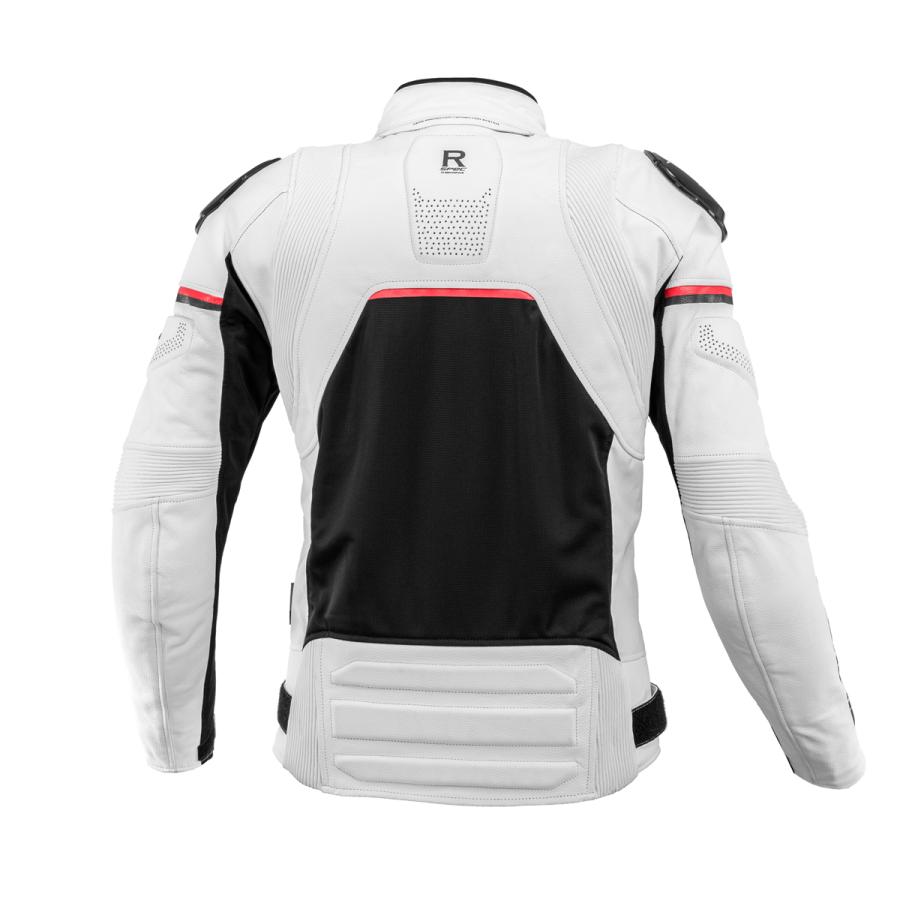 コミネ（Komine） JK-167 レザーメッシュRスペックジャケット White XL 