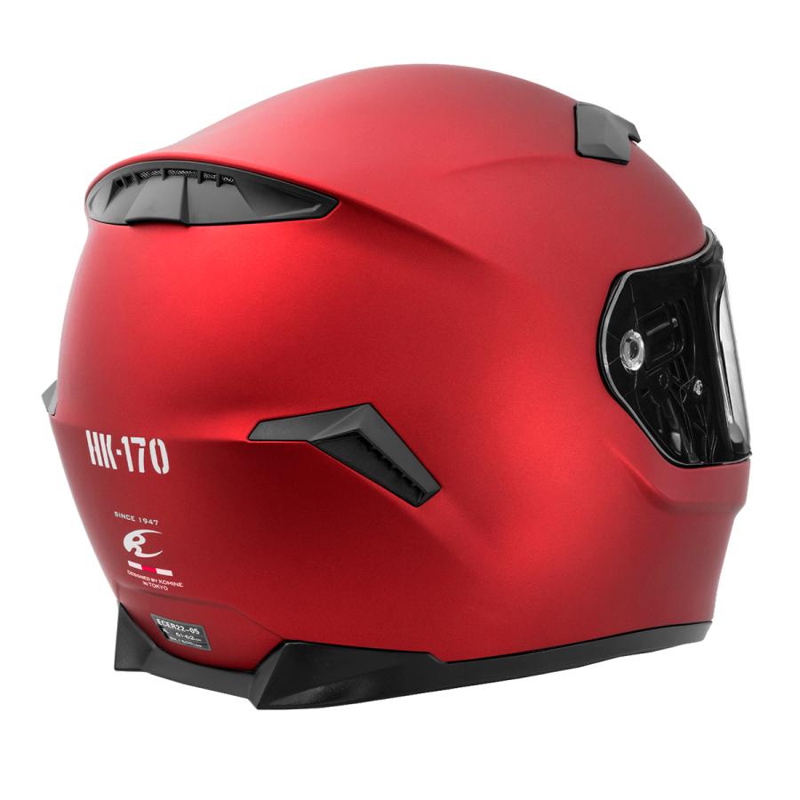 コミネ（Komine） HK-170 FL フルフェイスヘルメットMat Metal Red L