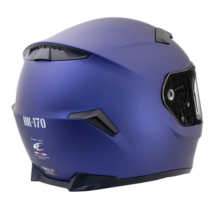 コミネ（Komine） HK-170 FL フルフェイスヘルメット Mat Metal Blue L