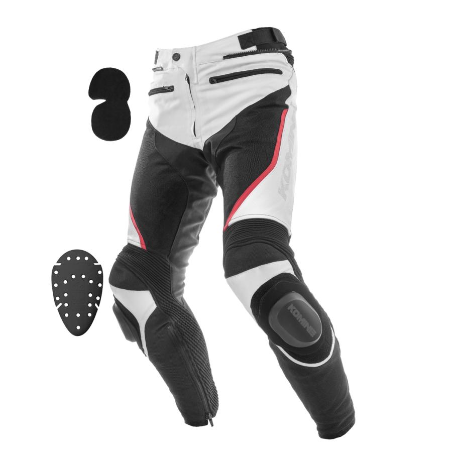コミネ(KOMINE) PK-757 R-SPEC レザーメッシュパンツ Black Lサイズ