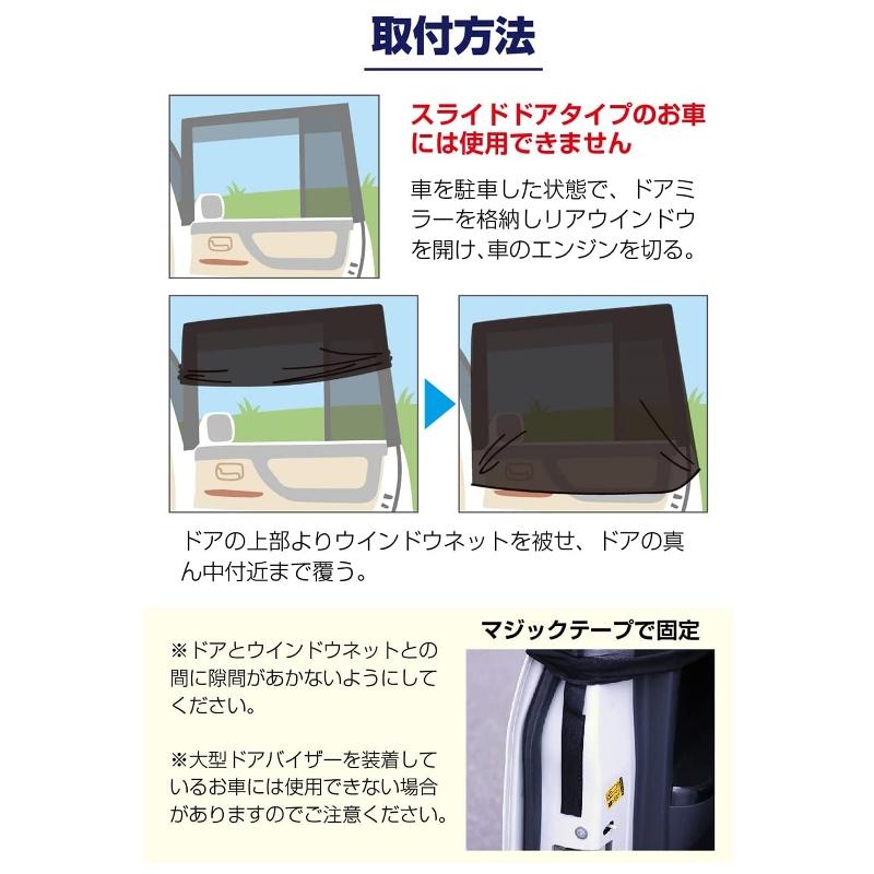大自工業 Meltec ウィンドウネット ウインドーネット リアドア用（後部 