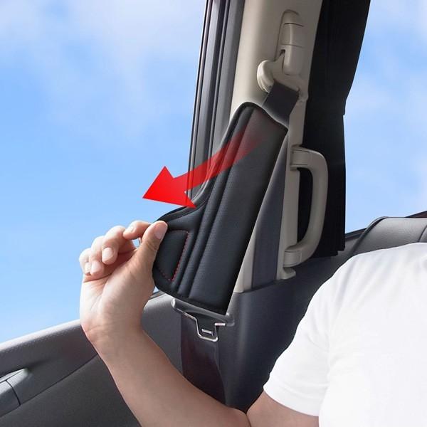 シートベルトパッド レザー調 シートベルトケアパッド プラス 取っ手付き ブラック 最大対応シートベルト幅 52mm 車 ヤック Pz 641 雑貨 車用品 アーティクル2号店 通販 Yahoo ショッピング