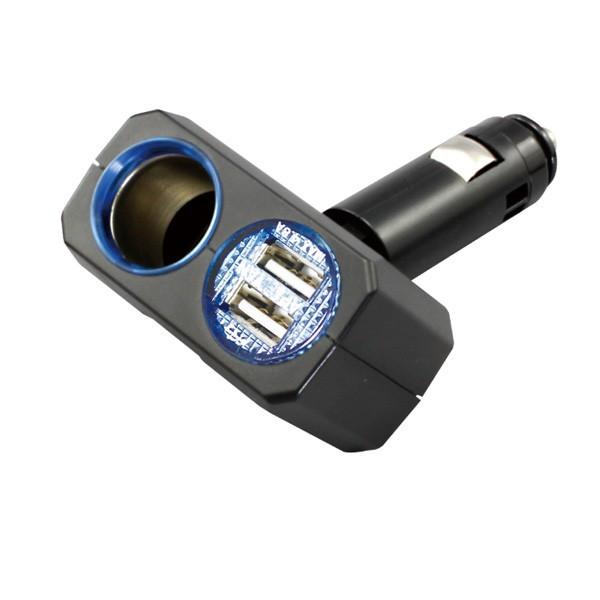 ヤック シガーソケット アクセサリーソケット USB 2口 4.8A 2台同時