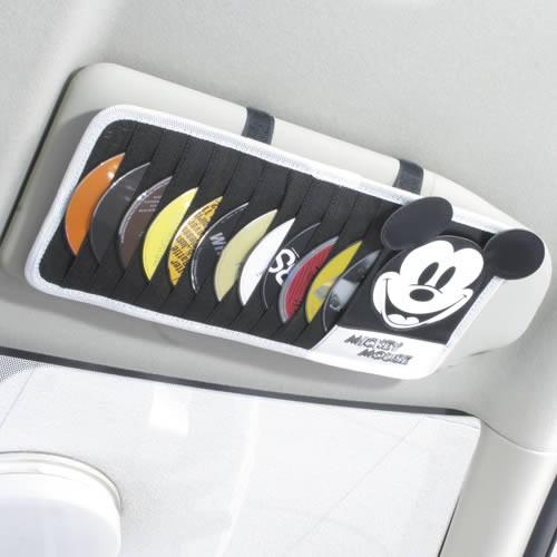 ナポ ミッキー バイザーcdケース ディズニー 面ファスナー取付 サンバイザー専用 Cdやdvdが12枚収納 Wd 147 雑貨 車用品 アーティクル2号店 通販 Yahoo ショッピング