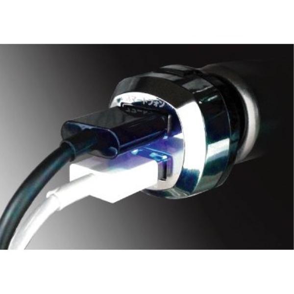 カシムラ DC-2.4A-USB 2ポート 12V/24V車対応 ブラック シガーソケット