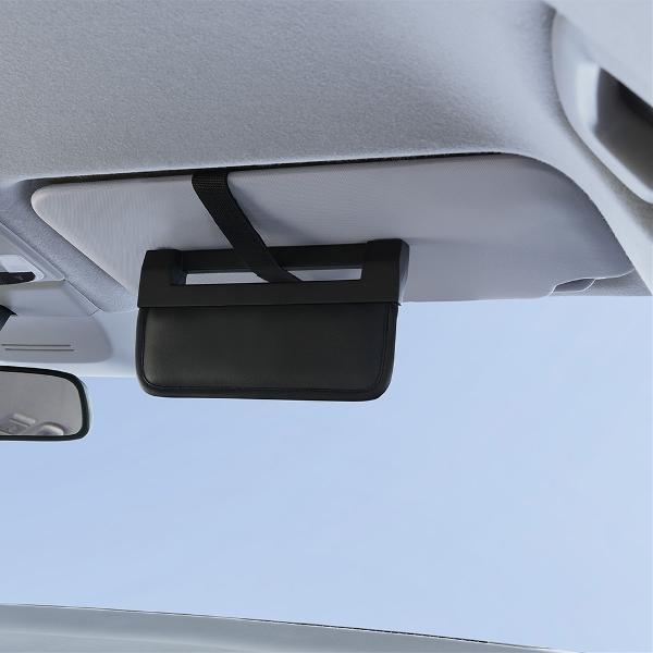 PLUSサンバイザー レザー調 ミニサイズ ベルト取り付け サンバイザー